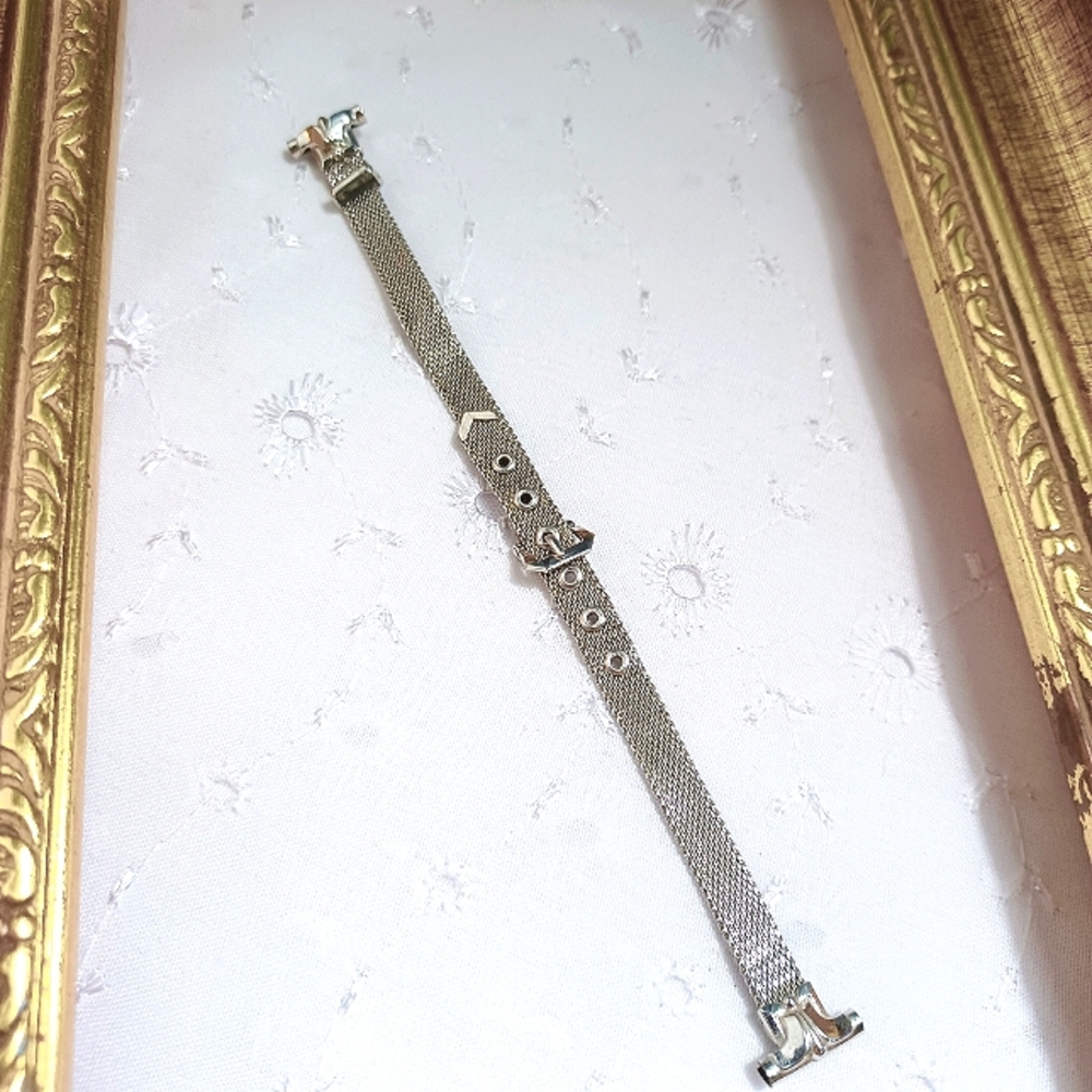 Vintage Forstner 12 kt gold fill mesh buckle watch band/bracelet